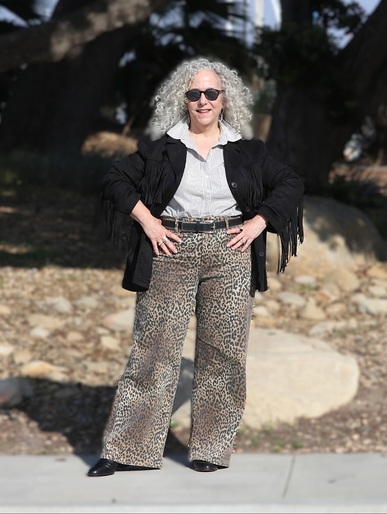 👻 Forget ghosts - my midlife horror story stars a magnifying mirror 👻

The real fright night? When a rogue chin hair catches the light at the worst possible angle. 

On the blog, I’m sharing a humorous but truthful take on facial hair, hormones, and confidence - with a little fringe, leopard print, and self-acceptance thrown in for good measure. 

🔗 to blog in bio 👉🏻

📸: @mark_m_perez 

#spookyseason #fringejacket #fashionover50 #styleover50 #over50blogger #50plusandfabulous #styleatanyage #aginggracefully #everydaystyle #agelessstyle #personalstyle #ageisjustanumber #nevertooold #olderandbolder #IG50community